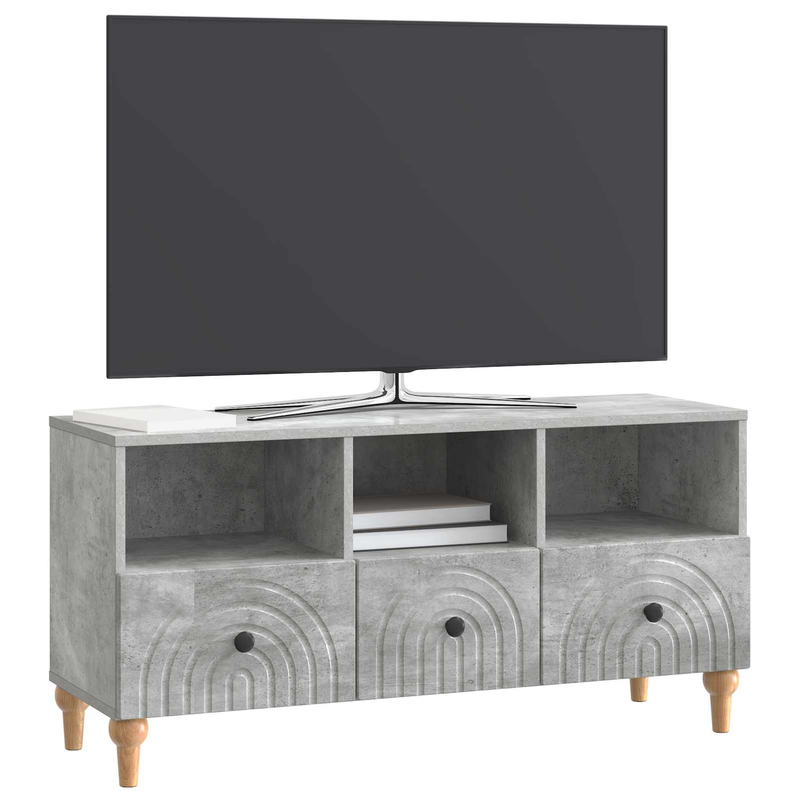 Ντουλάπι TV Σκυρόχρωμο Γκρι 102 x 34,5 x 50 εκ. - Pakobazaar
