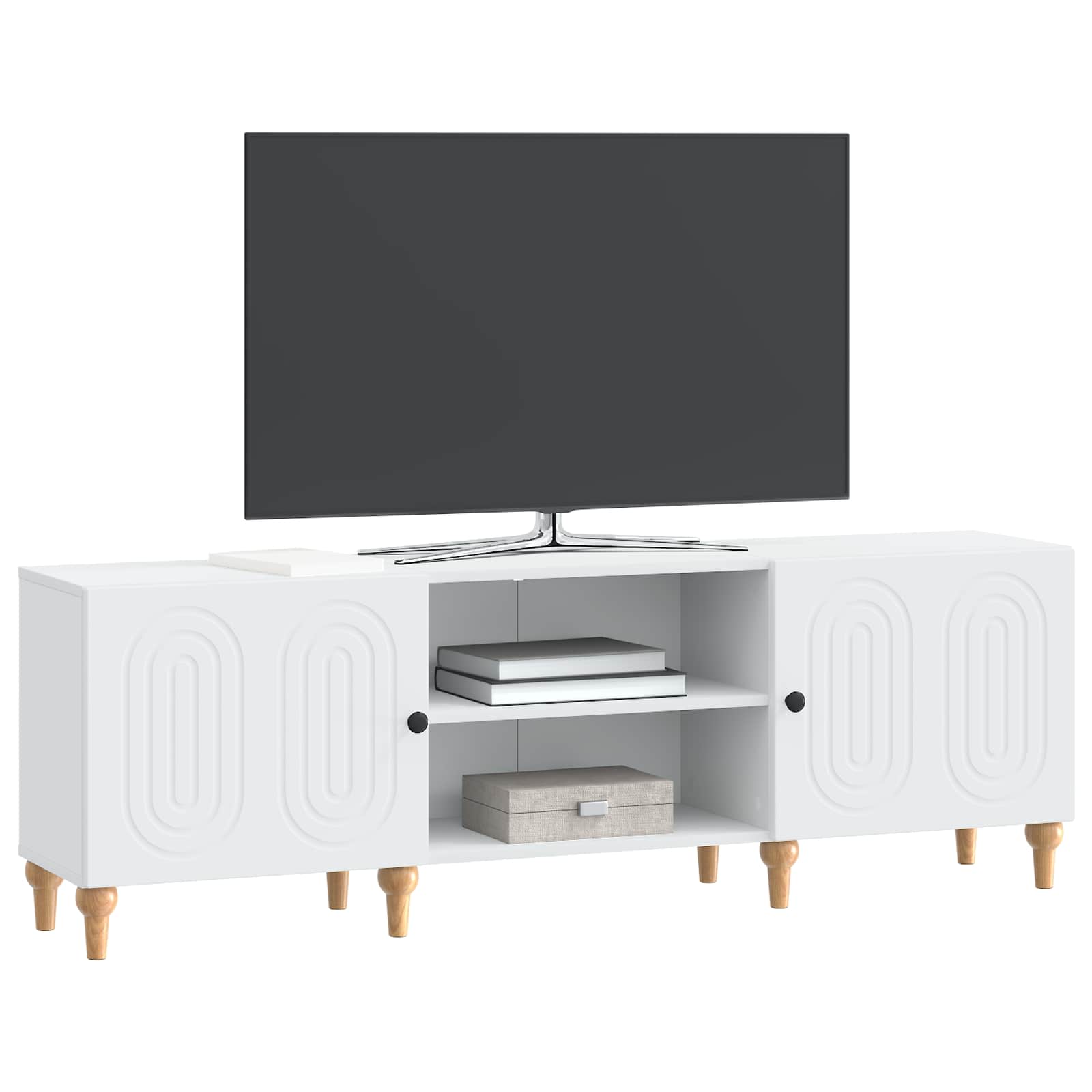 Ντουλάπι TV Λευκό 150 x 31 x 50 εκ. Επεξεργασμένο Ξύλο - Pakobazaar