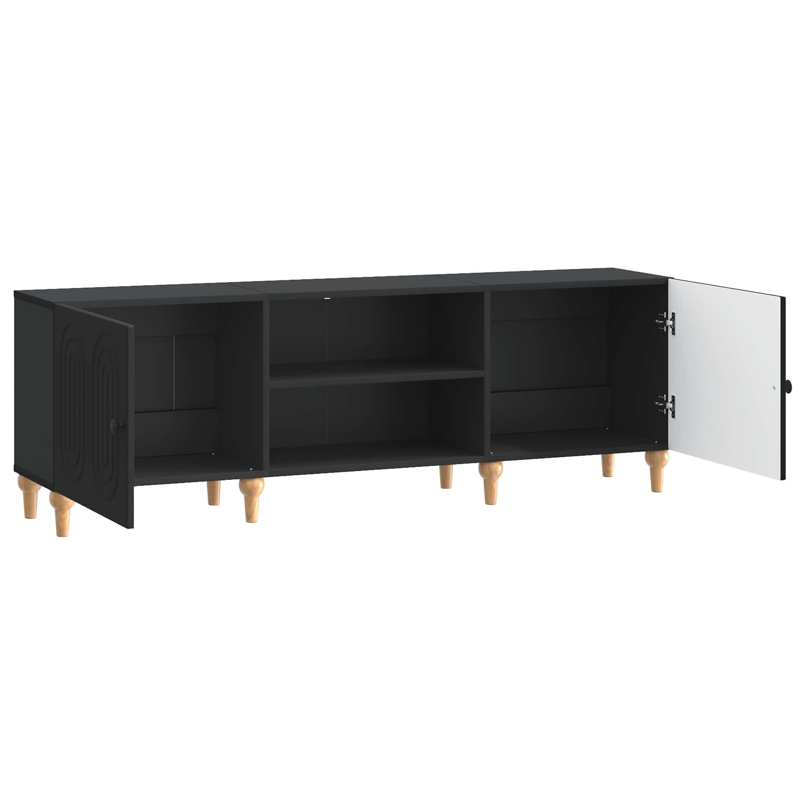 Ντουλάπι TV Μαύρο 150 x 31 x 50 εκ. Επεξεργασμένο Ξύλο - Pakobazaar