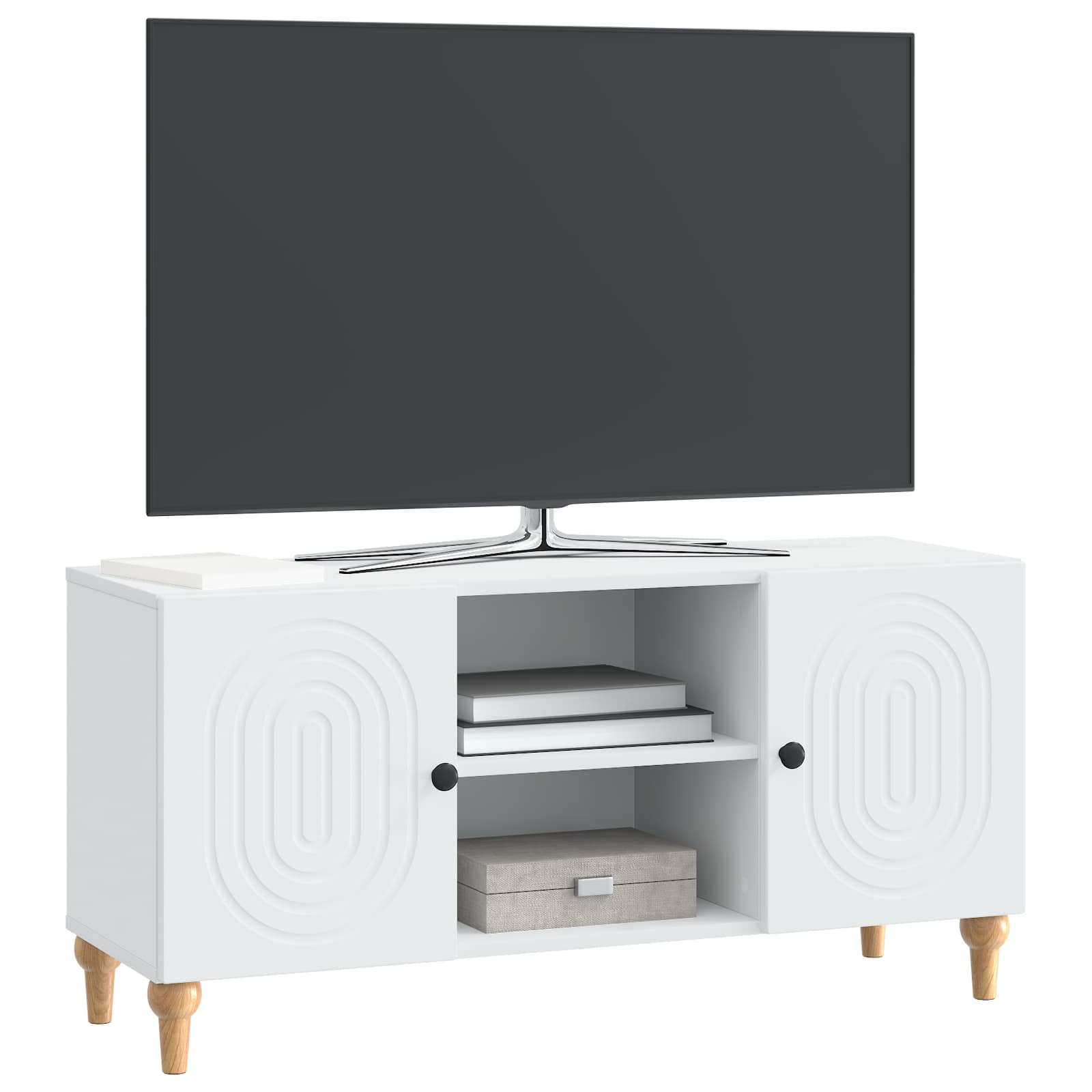 Ντουλάπι TV Λευκό 102 x 34,5 x 50 εκ. Επεξεργασμένο Ξύλο - Pakobazaar
