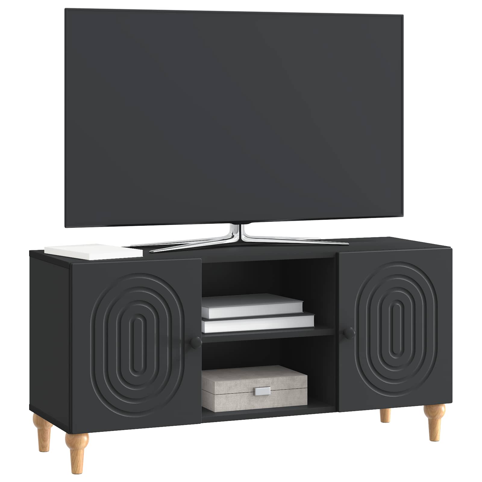 Ντουλάπι TV Μαύρο 102 x 34,5 x 50 εκ. Επεξεργασμένο Ξύλο - Pakobazaar
