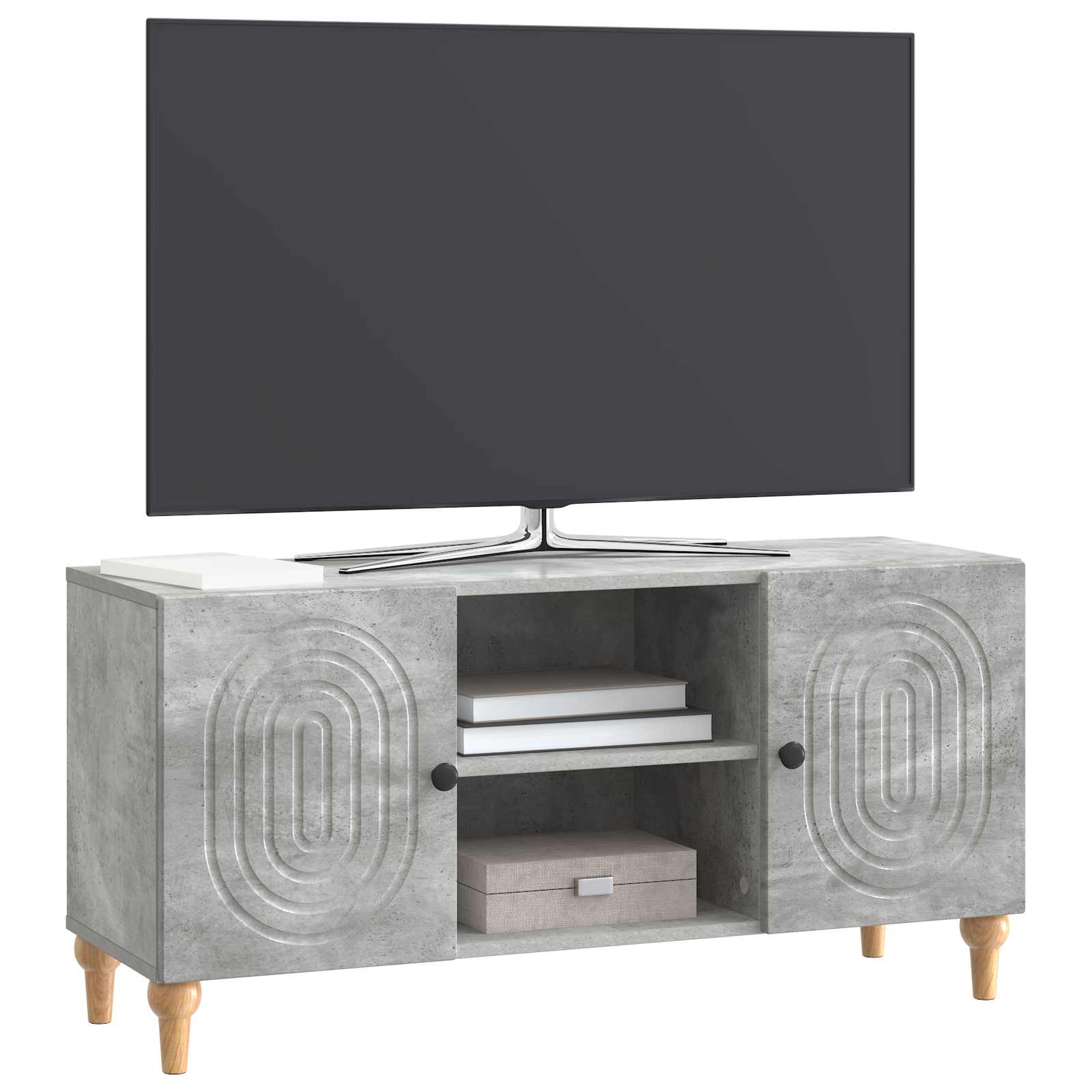 Ντουλάπι TV Γκρι Σκυροδέματος 102 x 34,5 x 50 εκ. - Pakobazaar