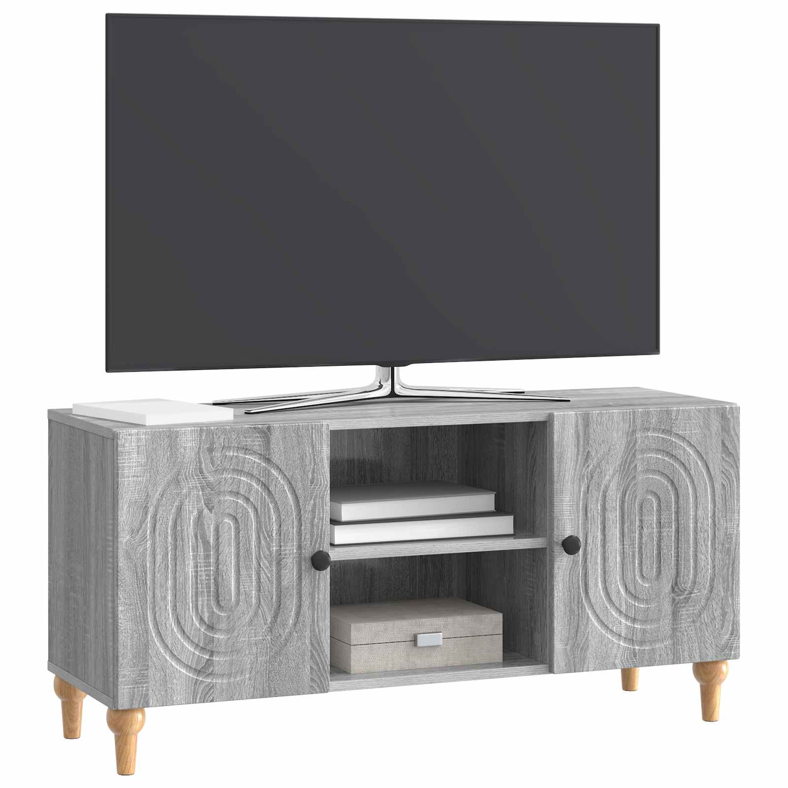 Ντουλάπι TV Γκρι Sonoma 102 x 34,5 x 50 εκ. Επεξεργασμένο Ξύλο - Pakobazaar