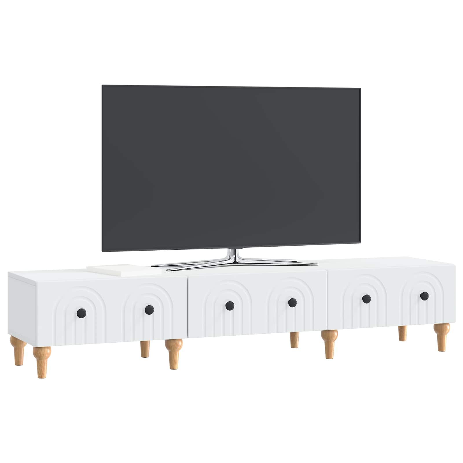 Ντουλάπι TV Λευκό 147 x 34,5 x 30 εκ Επεξεργασμένο Ξύλο - Pakobazaar