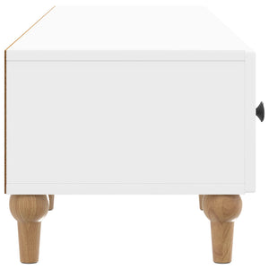 Ντουλάπι TV με συρτάρι Γυαλιστερό Λευκό 147 x 34,5 x 30 εκ - Pakobazaar