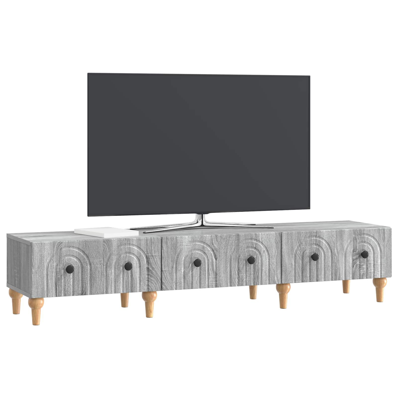 Ντουλάπι TV Γκρι Sonoma 147 x 34,5 x 30 εκ Επεξεργασμένο Ξύλο - Pakobazaar