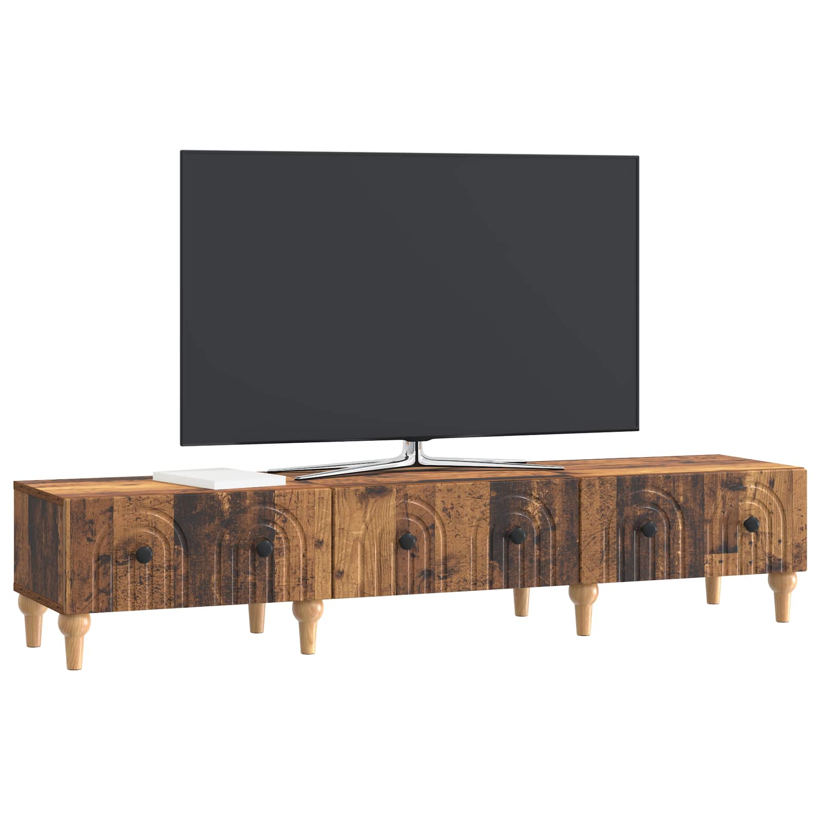 Ντουλάπι TV με συρτάρι Παλαιωμένο ξύλο 147 x 34,5 x 30 εκ - Pakobazaar