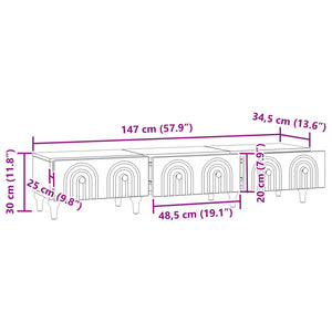 Ντουλάπι TV Artisan Δρυς 147 x 34,5 x 30 εκ Επεξεργασμένο Ξύλο - Pakobazaar