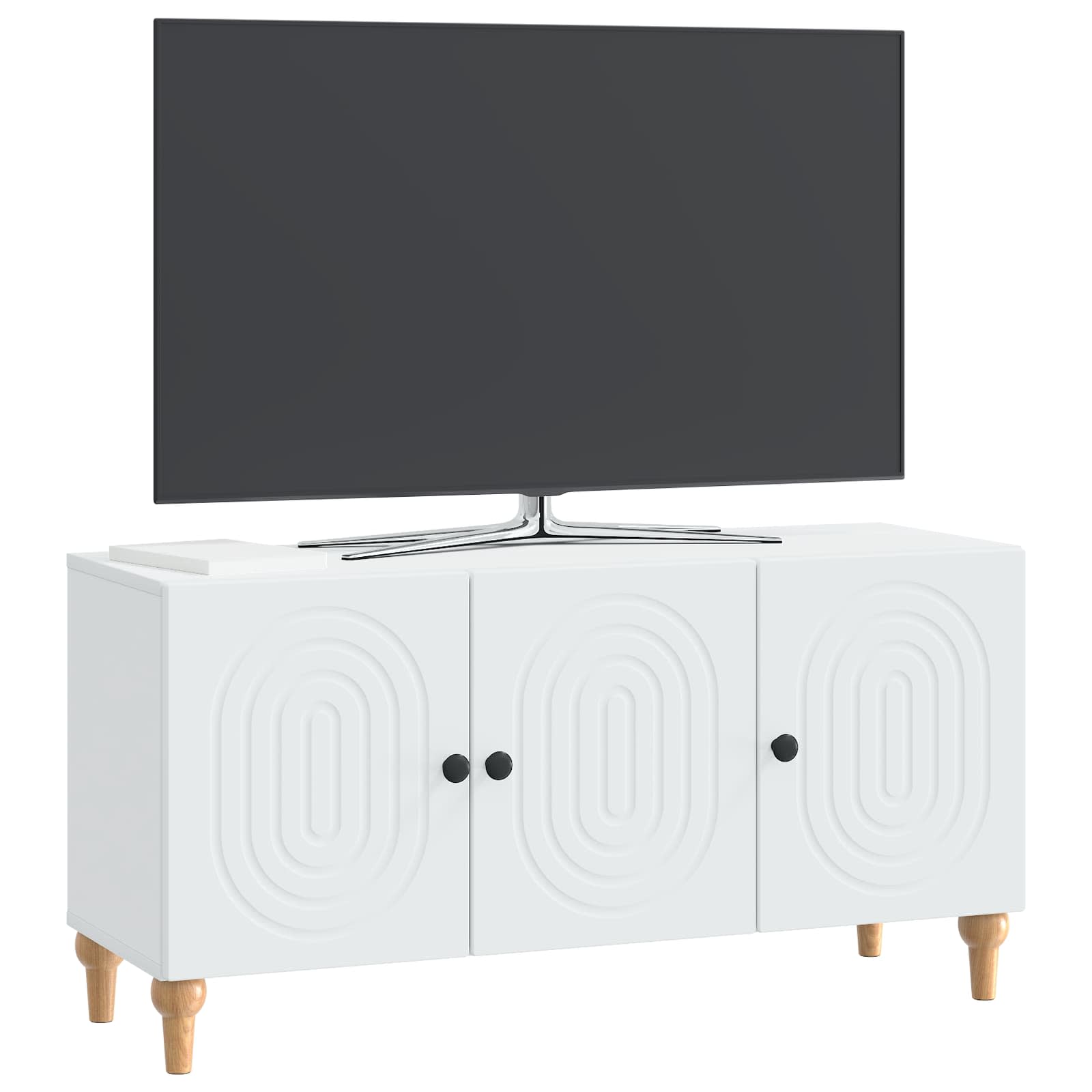 Ντουλάπι TV Λευκό 99 x 34,5 x 50 εκ. Επεξεργασμένο Ξύλο - Pakobazaar