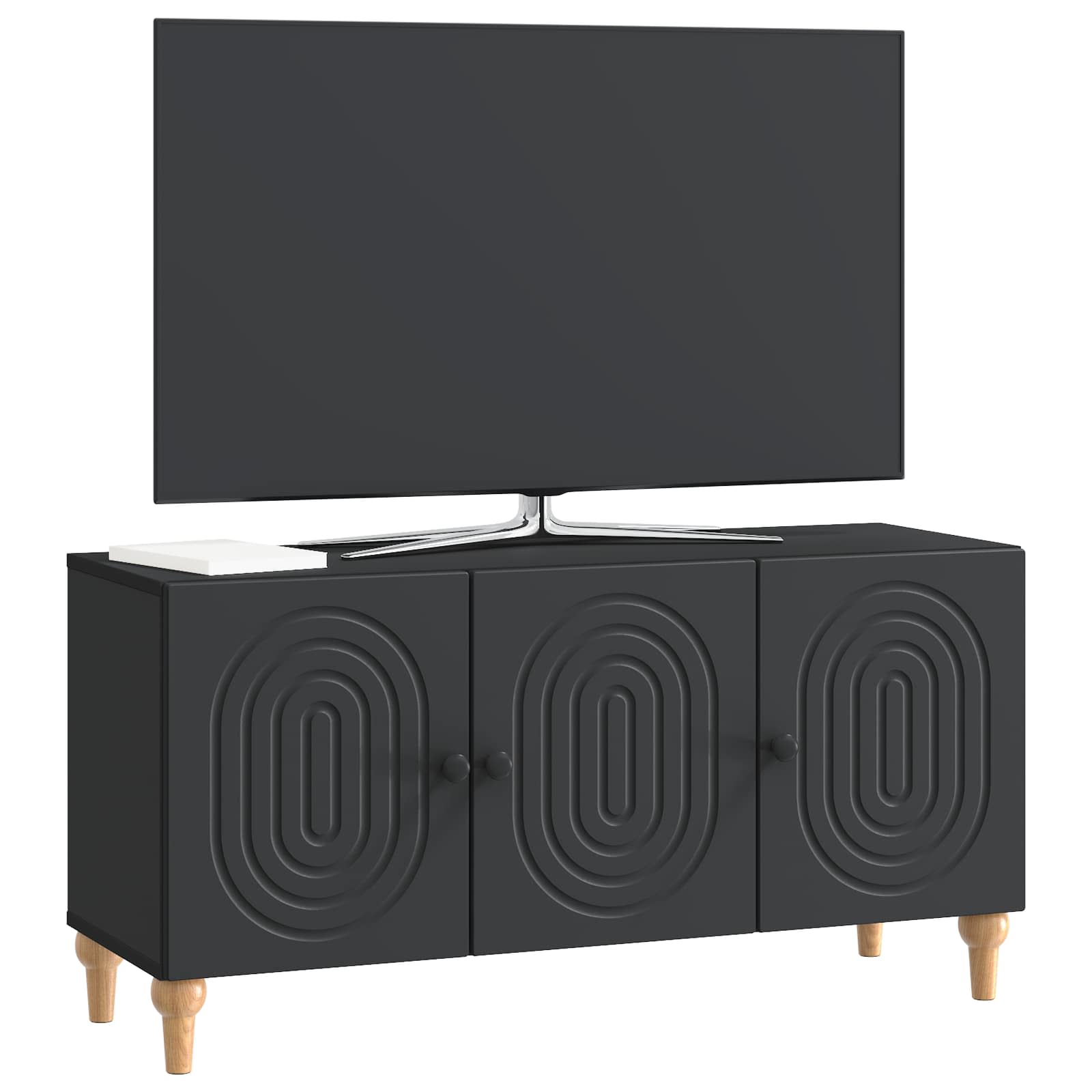 Ντουλάπι TV Μαύρο 99 x 34,5 x 50 εκ. Επεξεργασμένο Ξύλο - Pakobazaar