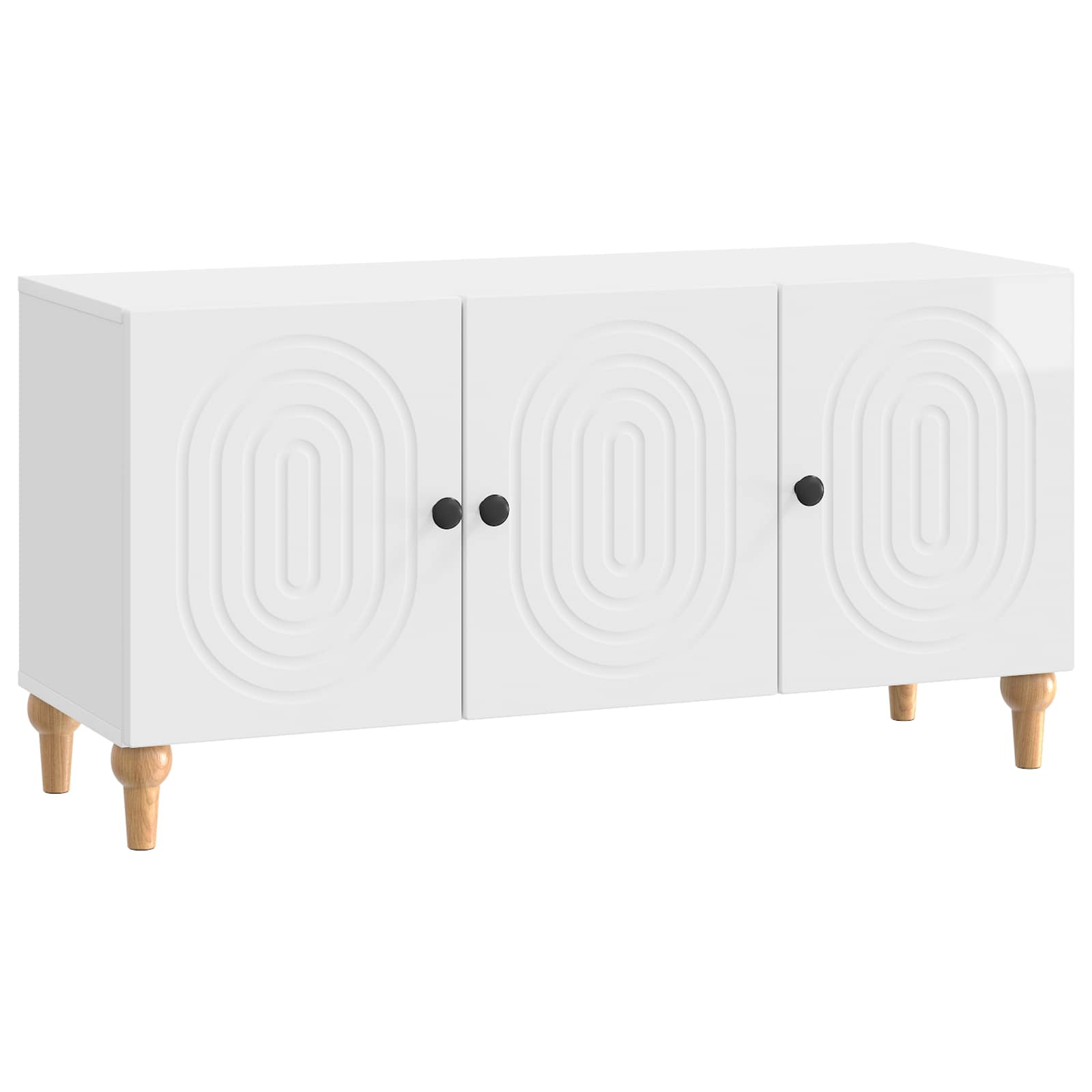 Ντουλάπι TV Γυαλιστερό Λευκό 99 x 34,5 x 50 εκ. - Pakobazaar