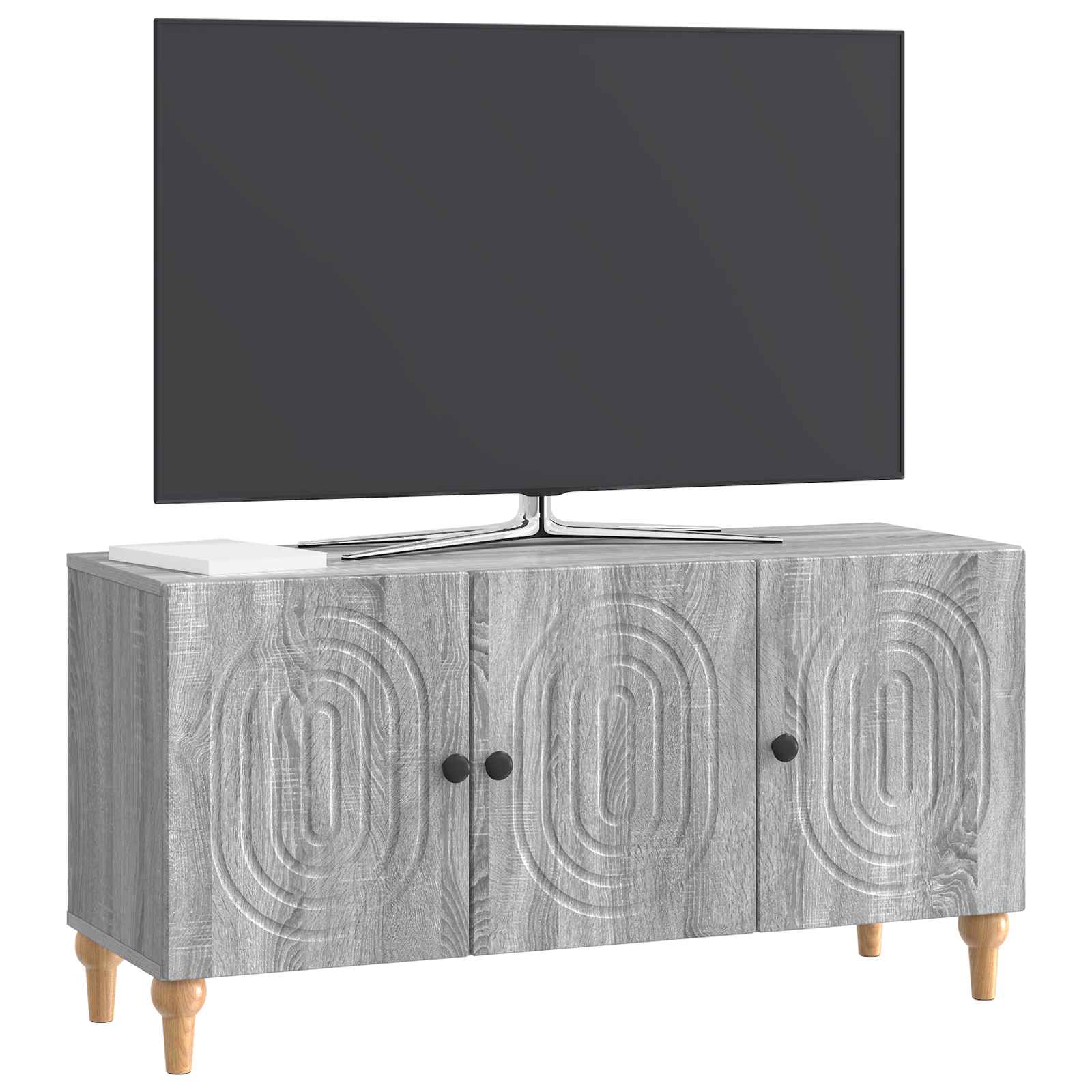 Ντουλάπι TV Γκρι Sonoma 99 x 34,5 x 50 εκ. Επεξεργασμένο Ξύλο - Pakobazaar