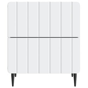 Κομοδίνο 2 pcs Λευκό 43 x 34,5 x 49,5 εκ Επεξεργασμένο Ξύλο - Pakobazaar