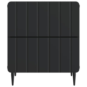 Κομοδίνο 2 pcs Μαύρο 43 x 34,5 x 49,5 εκ Επεξεργασμένο Ξύλο - Pakobazaar
