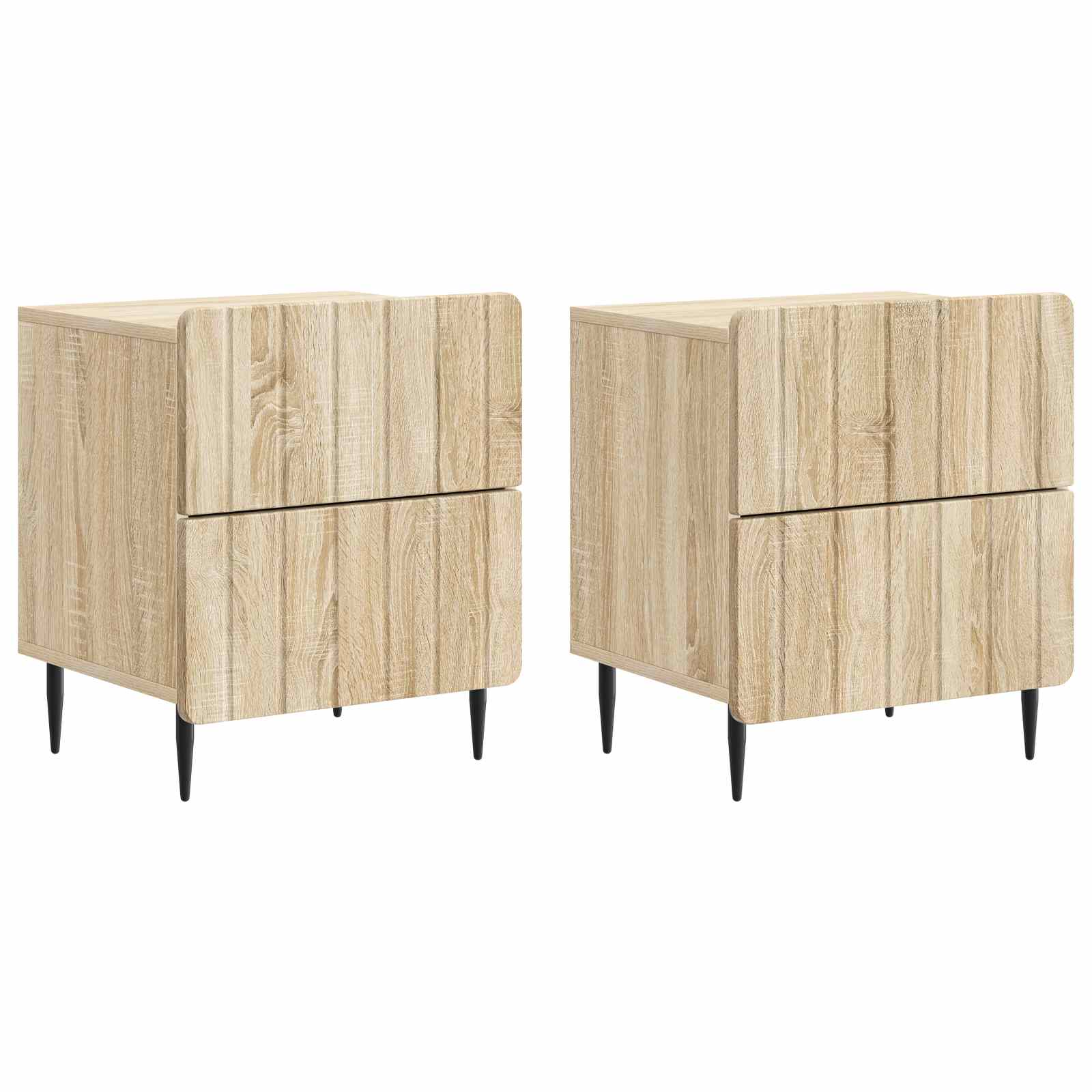 Κομοδίνο με συρτάρι 2 pcs Sonoma Δρυς 43 x 34,5 x 49,5 εκ - Pakobazaar