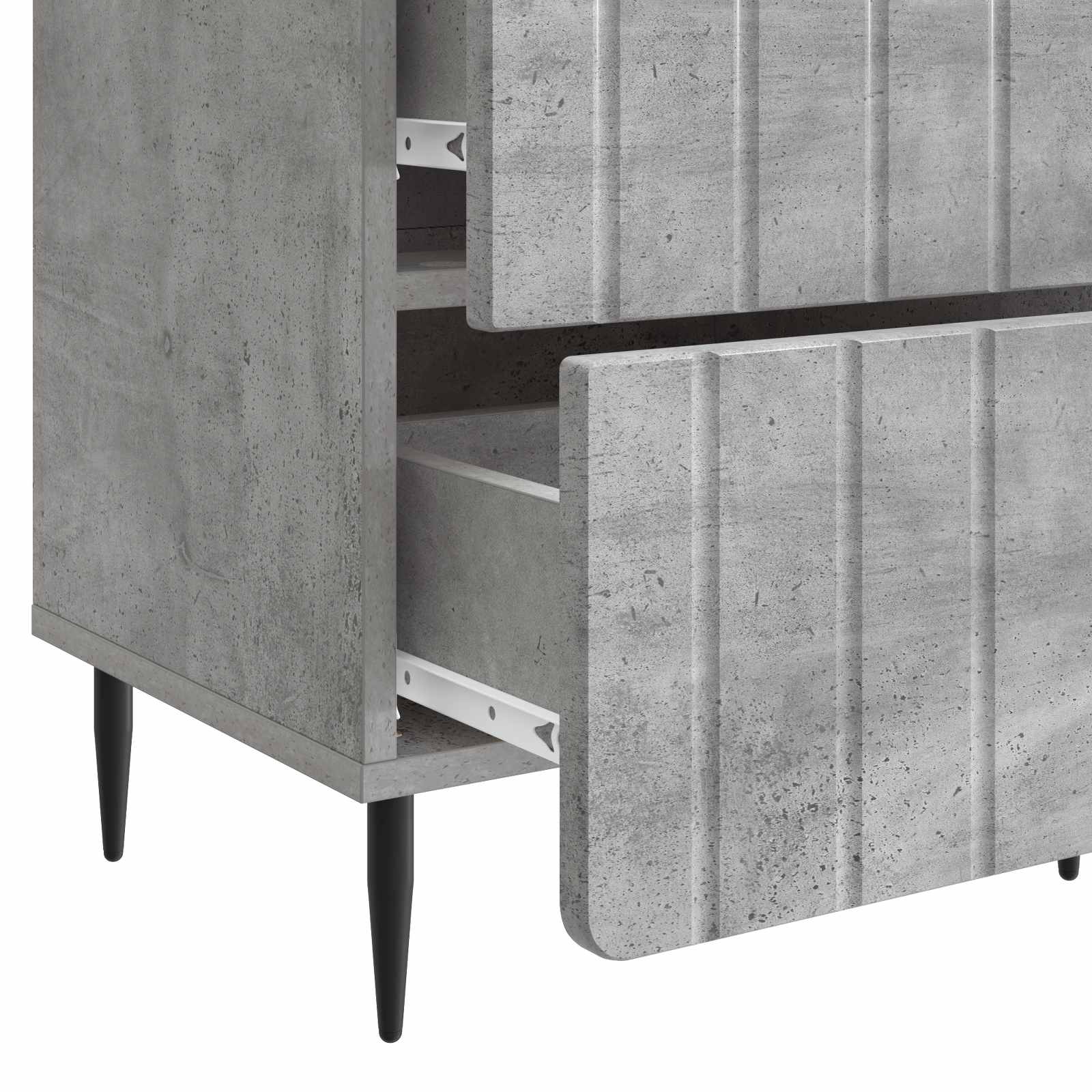 Κομοδίνο με συρτάρι Γκρι Σκυροδέματος 43 x 34,5 x 49,5 εκ - Pakobazaar