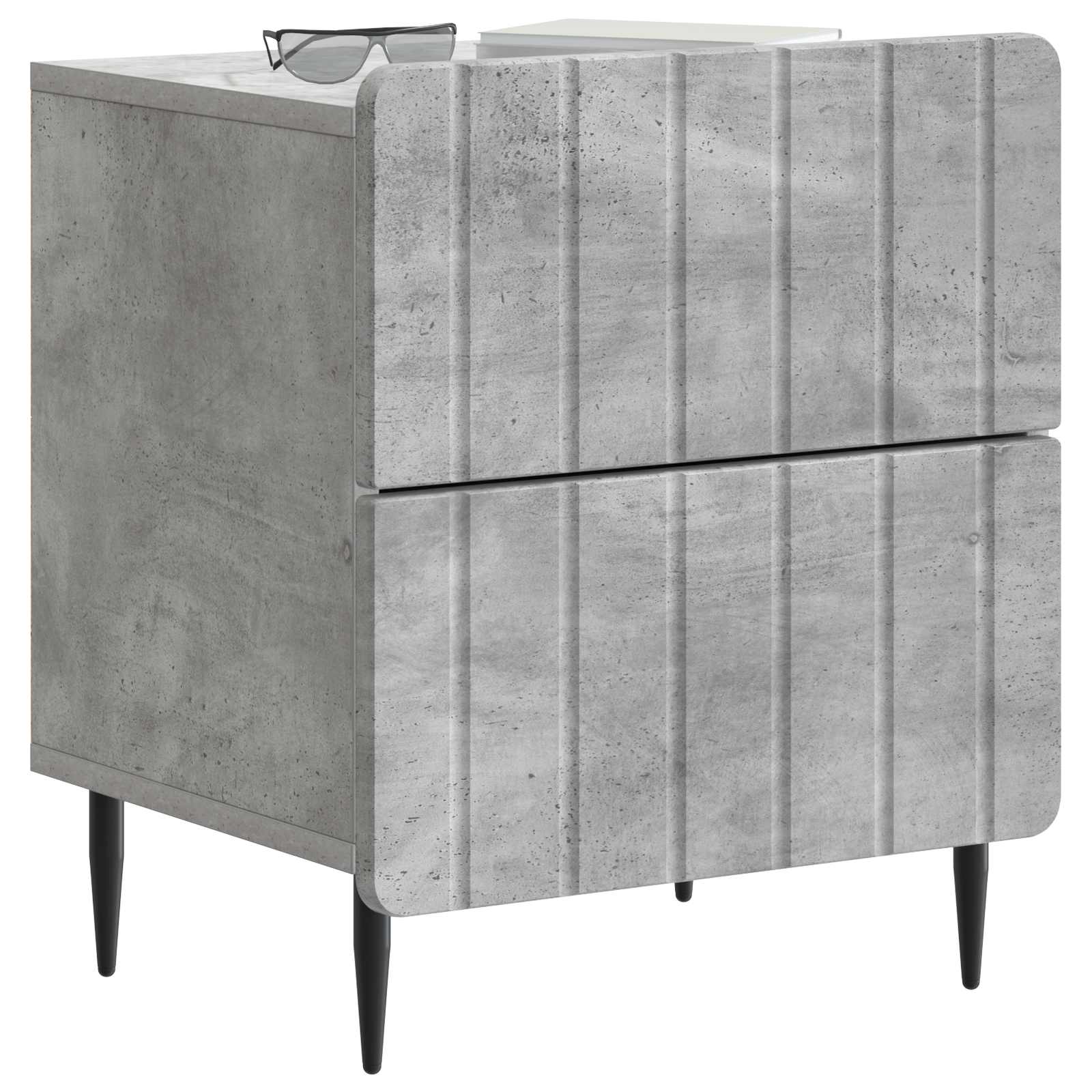 Κομοδίνο με συρτάρι Γκρι Σκυροδέματος 43 x 34,5 x 49,5 εκ - Pakobazaar