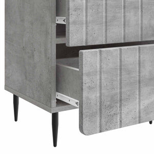 Κομοδίνο με συρτάρι 2 pcs Γκρι Σκυροδέματος 43 x 34,5 x 49,5 εκ - Pakobazaar
