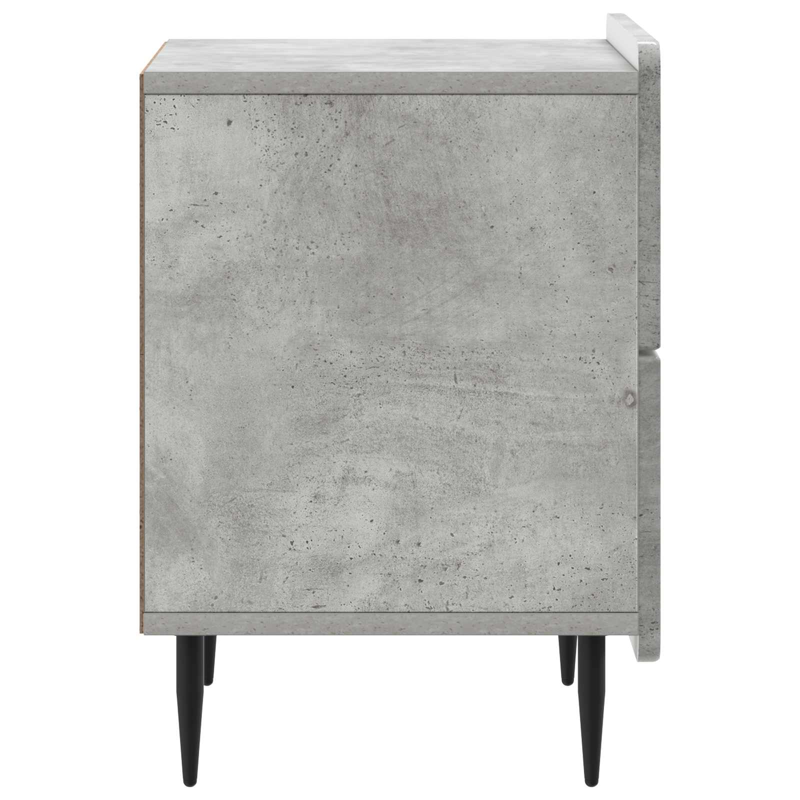 Κομοδίνο με συρτάρι 2 pcs Γκρι Σκυροδέματος 43 x 34,5 x 49,5 εκ - Pakobazaar