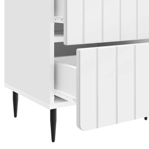 Κομοδίνο με συρτάρι Γυαλιστερό Λευκό 43 x 34,5 x 49,5 εκ - Pakobazaar
