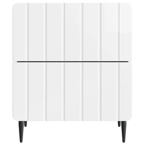 Κομοδίνο με συρτάρι Γυαλιστερό Λευκό 43 x 34,5 x 49,5 εκ - Pakobazaar