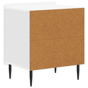 Κομοδίνο με συρτάρι 2 pcs Γυαλιστερό Λευκό 43 x 34,5 x 49,5 εκ - Pakobazaar
