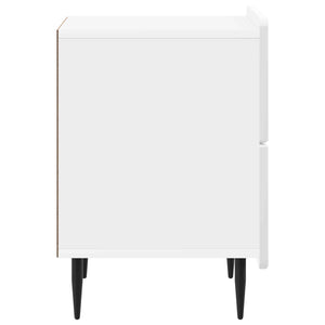 Κομοδίνο με συρτάρι 2 pcs Γυαλιστερό Λευκό 43 x 34,5 x 49,5 εκ - Pakobazaar