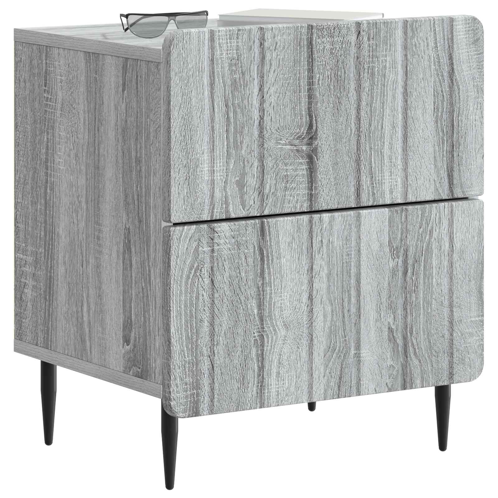 Κομοδίνο Γκρι Sonoma 43 x 34,5 x 49,5 εκ Επεξεργασμένο Ξύλο - Pakobazaar