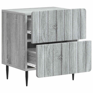 Κομοδίνο με συρτάρι 2 pcs Γκρι Sonoma 43 x 34,5 x 49,5 εκ - Pakobazaar