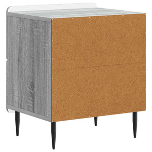 Κομοδίνο με συρτάρι 2 pcs Γκρι Sonoma 43 x 34,5 x 49,5 εκ - Pakobazaar