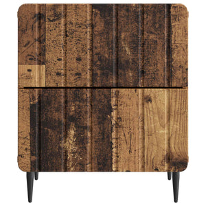 Κομοδίνο με συρτάρι 2 pcs Παλαιωμένο ξύλο 43 x 34,5 x 49,5 εκ - Pakobazaar