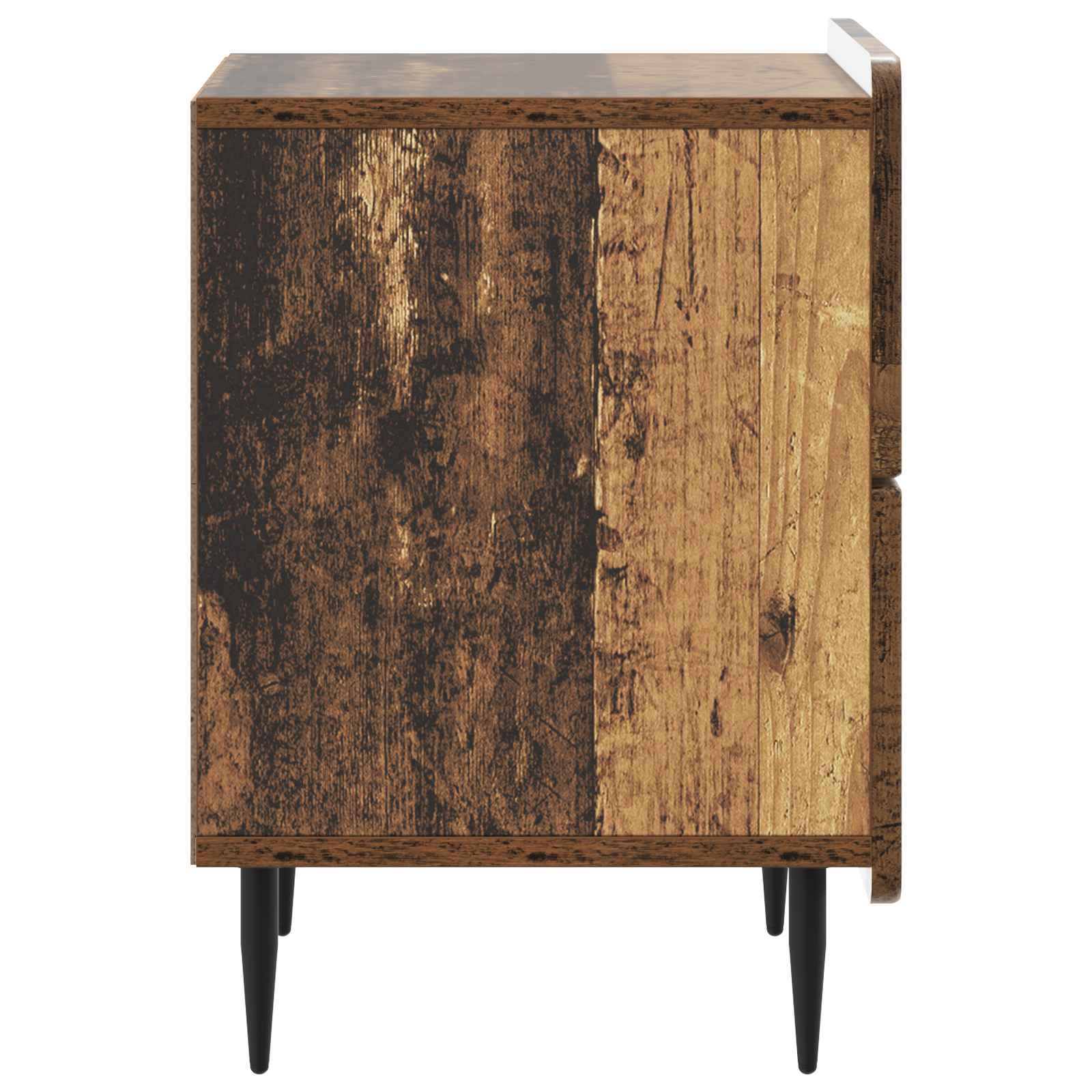 Κομοδίνο με συρτάρι 2 pcs Παλαιωμένο ξύλο 43 x 34,5 x 49,5 εκ - Pakobazaar