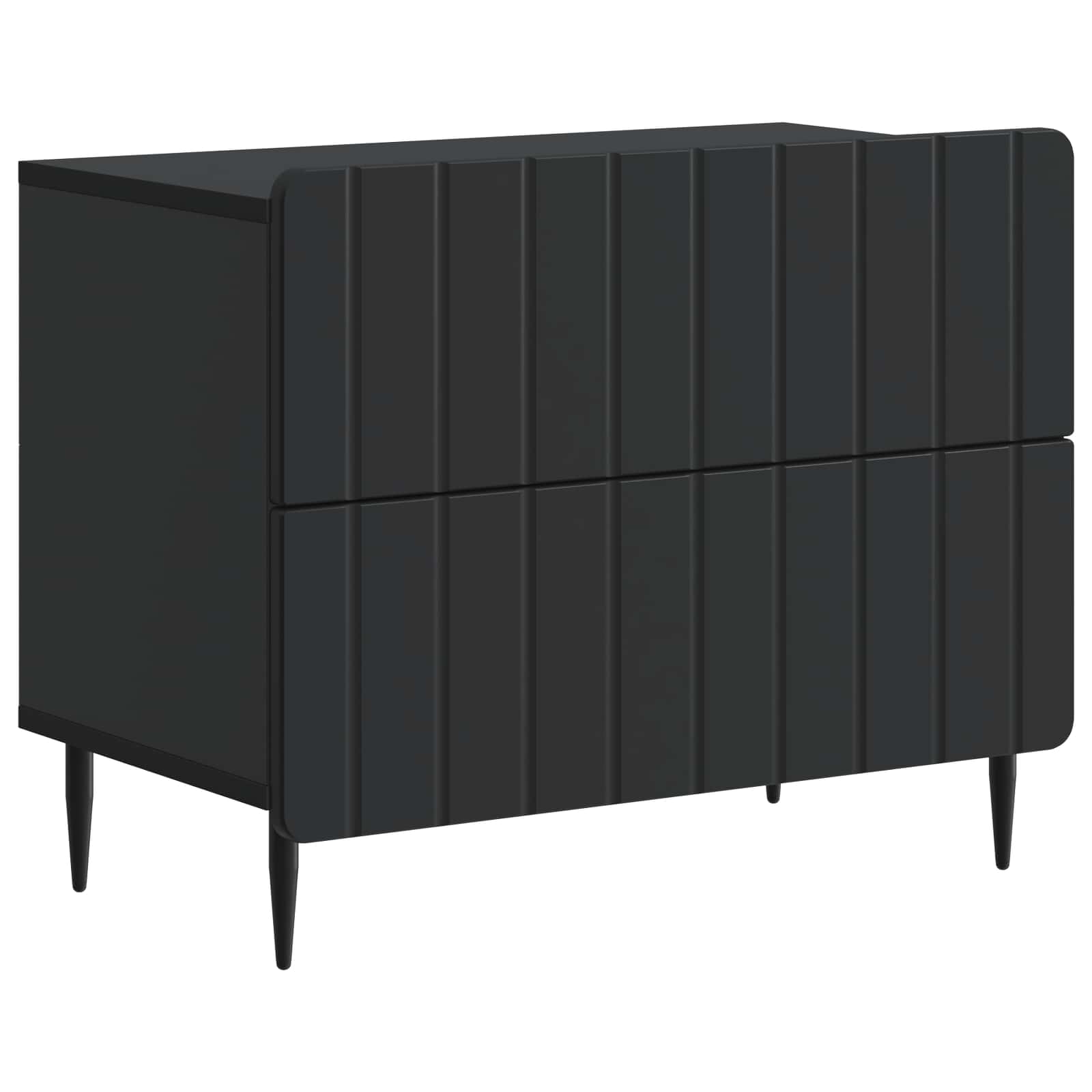 Κομοδίνο Μαύρο 62 x 34,5 x 49,5 εκ. Επεξεργασμένο Ξύλο - Pakobazaar