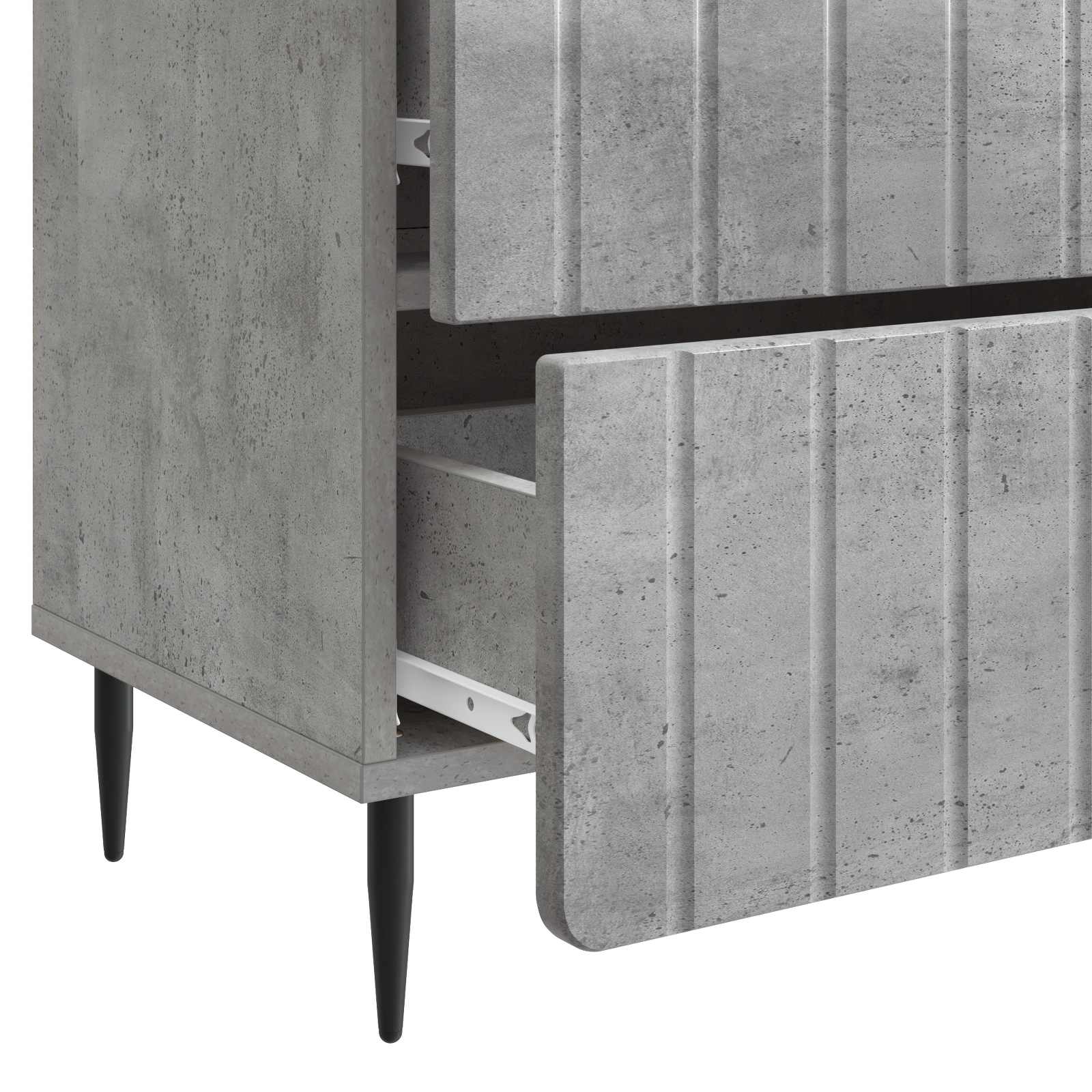 Κομοδίνο με συρτάρι Γκρι Σκυροδέματος 62 x 34,5 x 49,5 εκ. - Pakobazaar