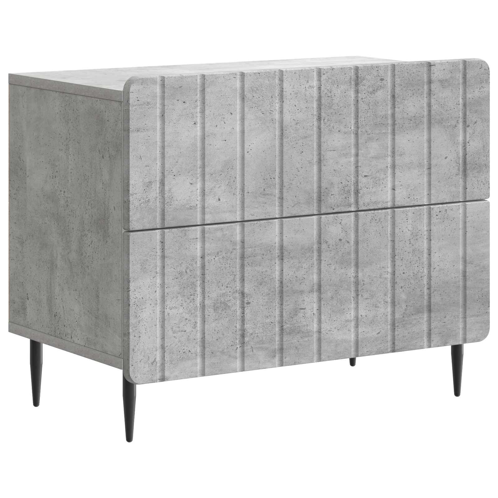Κομοδίνο με συρτάρι Γκρι Σκυροδέματος 62 x 34,5 x 49,5 εκ. - Pakobazaar
