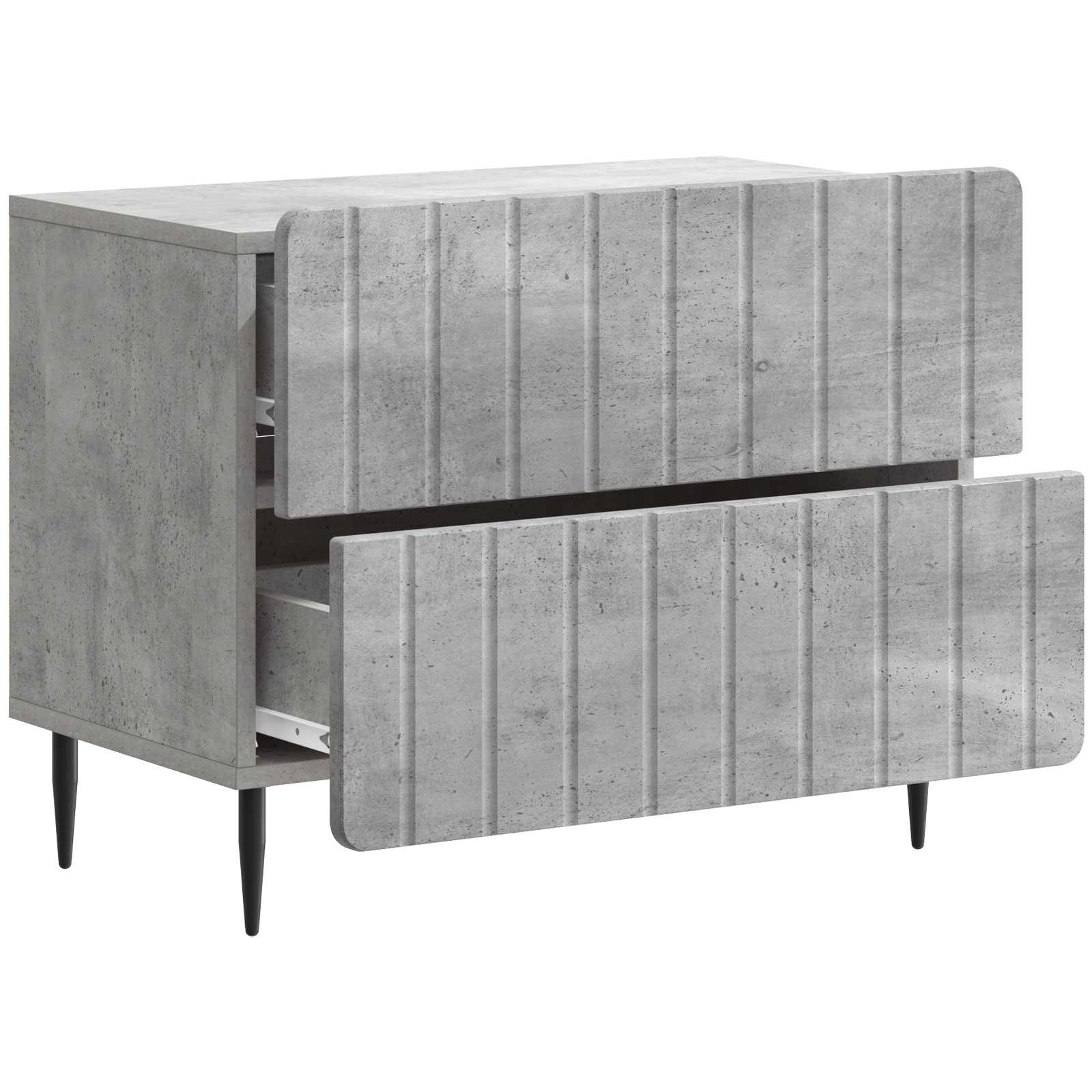 Κομοδίνο με συρτάρι Γκρι Σκυροδέματος 62 x 34,5 x 49,5 εκ. - Pakobazaar