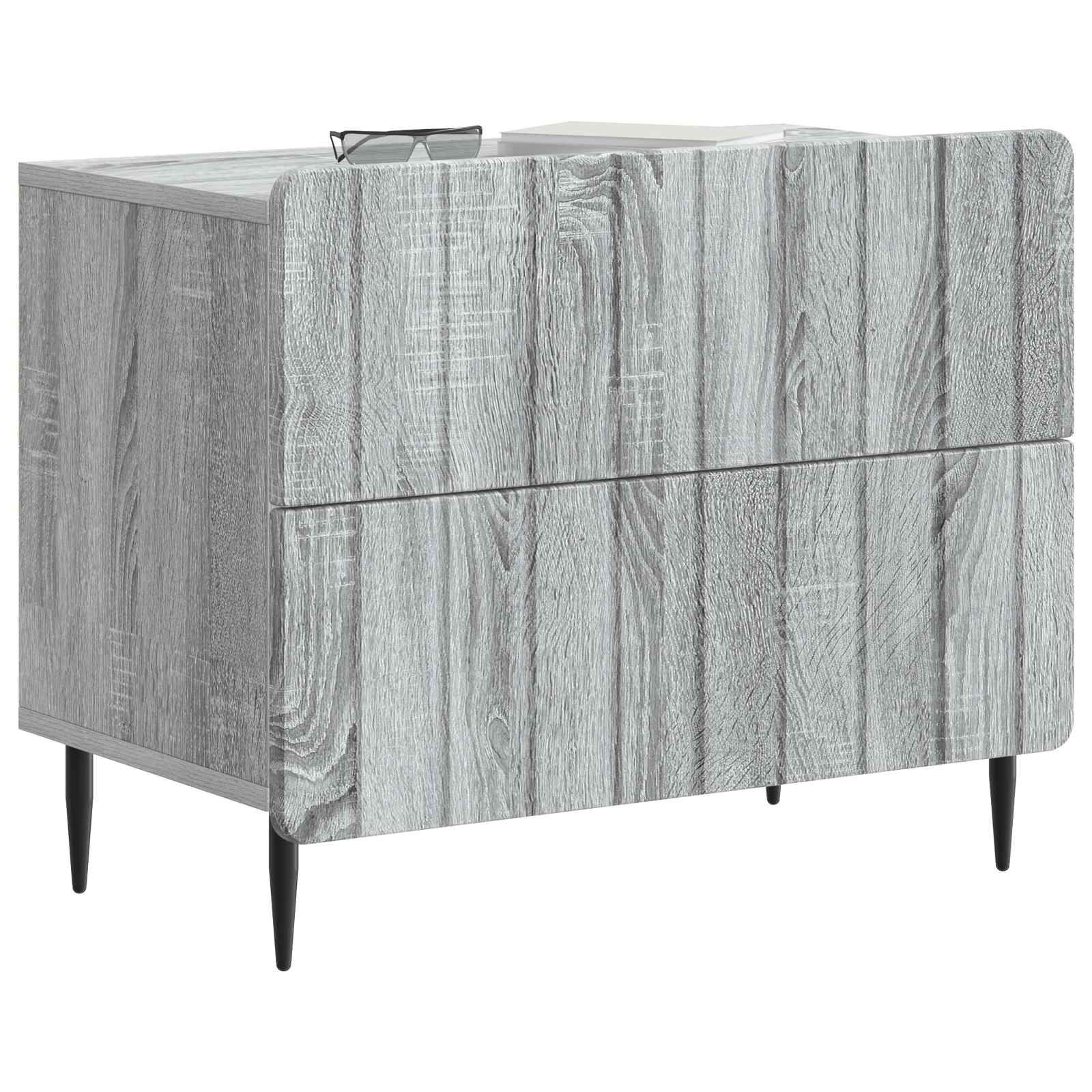 Κομοδίνο Γκρι Sonoma 62 x 34,5 x 49,5 εκ. Επεξεργασμένο Ξύλο - Pakobazaar
