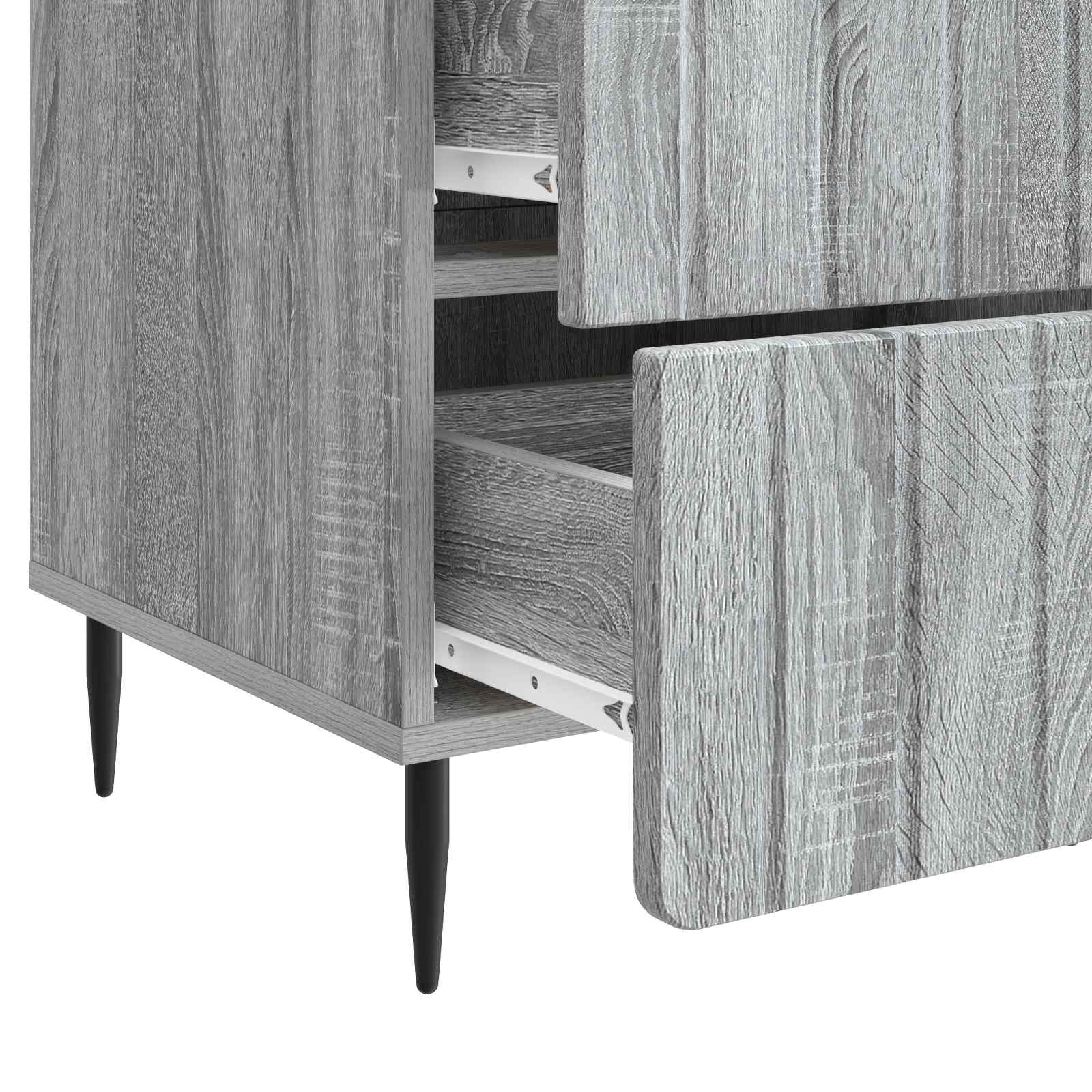 Κομοδίνο Γκρι Sonoma 43x 41 x 68 εκ Επεξεργασμένο Ξύλο - Pakobazaar