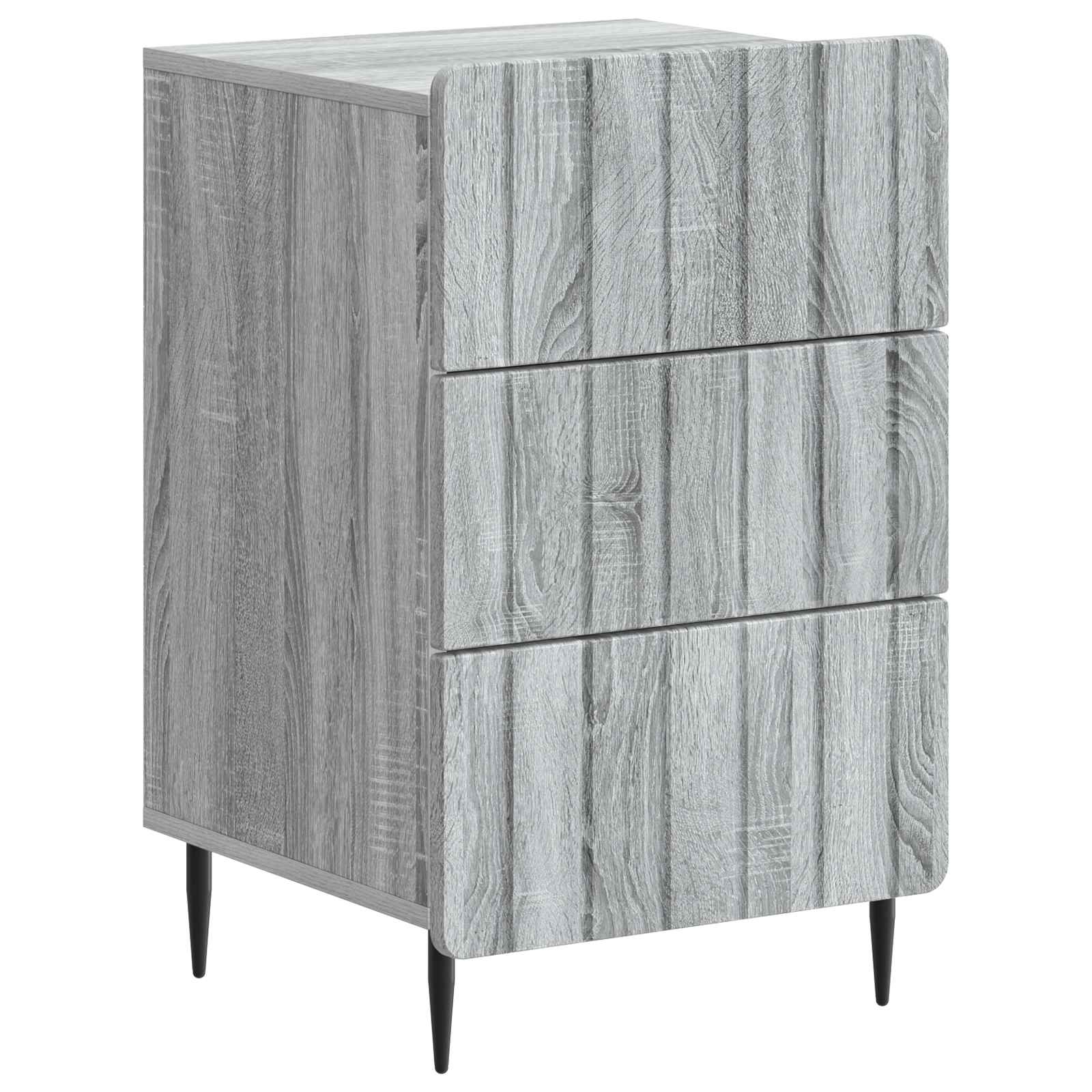Κομοδίνο Γκρι Sonoma 43x 41 x 68 εκ Επεξεργασμένο Ξύλο - Pakobazaar