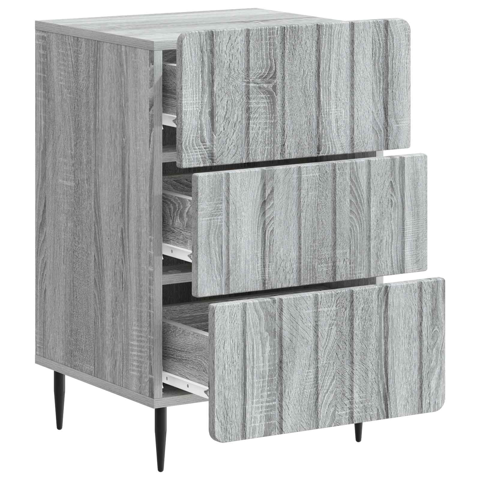 Κομοδίνο Γκρι Sonoma 43x 41 x 68 εκ Επεξεργασμένο Ξύλο - Pakobazaar