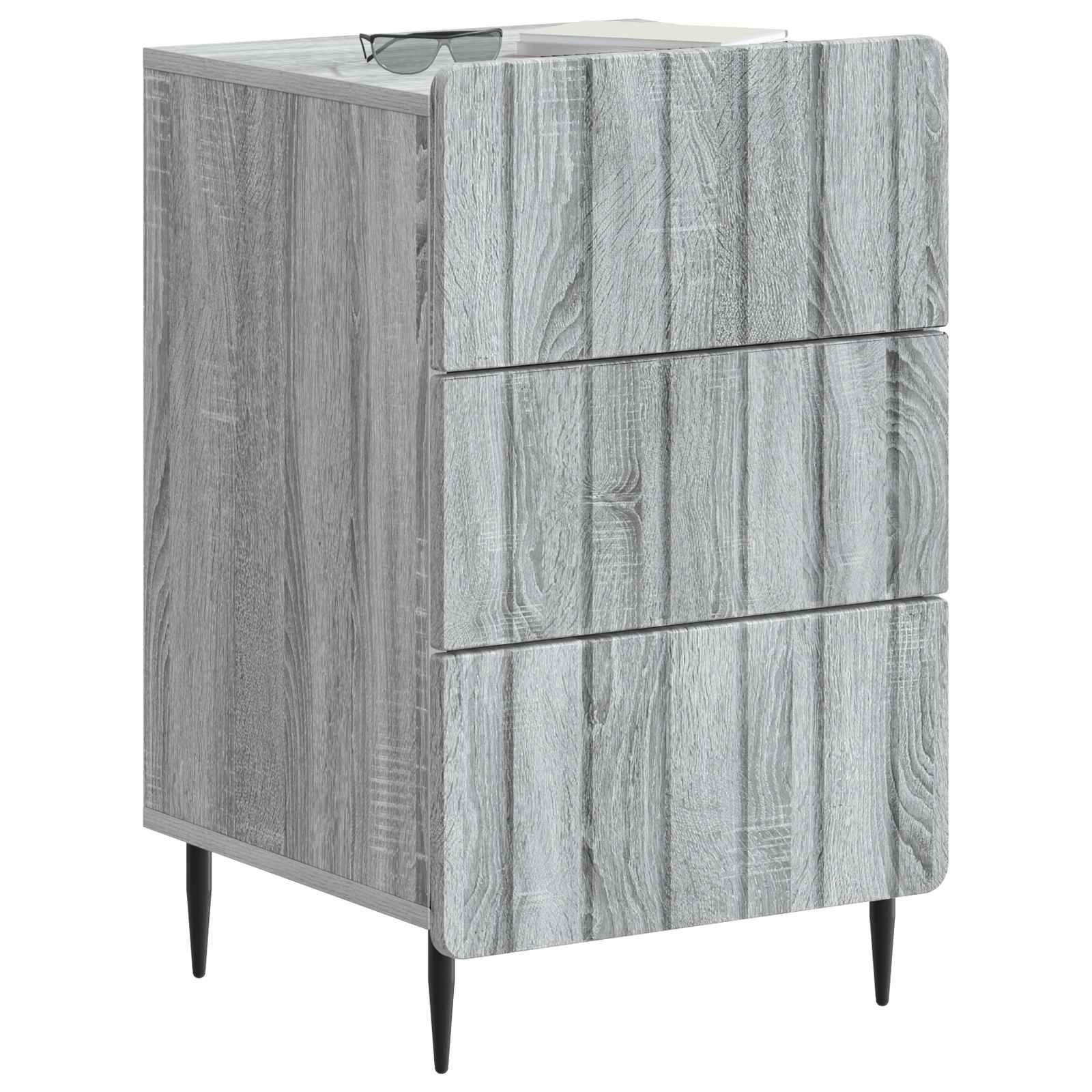Κομοδίνο Γκρι Sonoma 43x 41 x 68 εκ Επεξεργασμένο Ξύλο - Pakobazaar