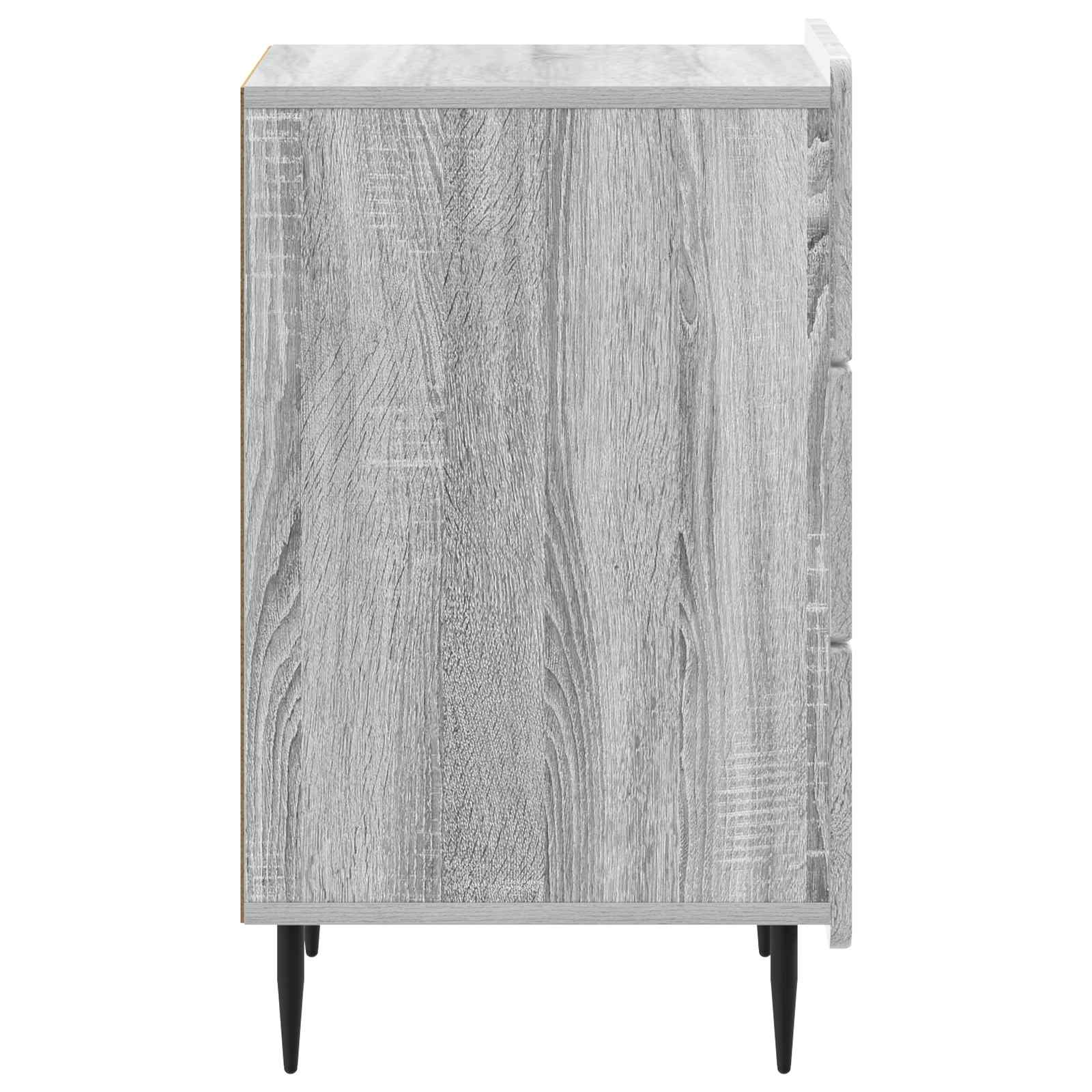 Κομοδίνο Γκρι Sonoma 43x 41 x 68 εκ Επεξεργασμένο Ξύλο - Pakobazaar