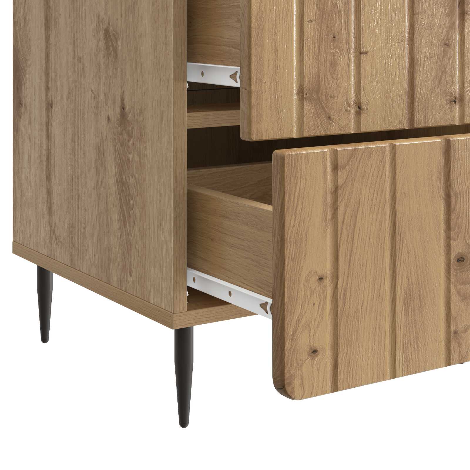 Κομοδίνο Artisan Δρυς 43x 41 x 68 εκ Επεξεργασμένο Ξύλο - Pakobazaar