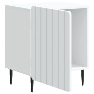 Κομοδίνο 2 pcs Λευκό 43 x 34,5 x 52 εκ Επεξεργασμένο Ξύλο - Pakobazaar
