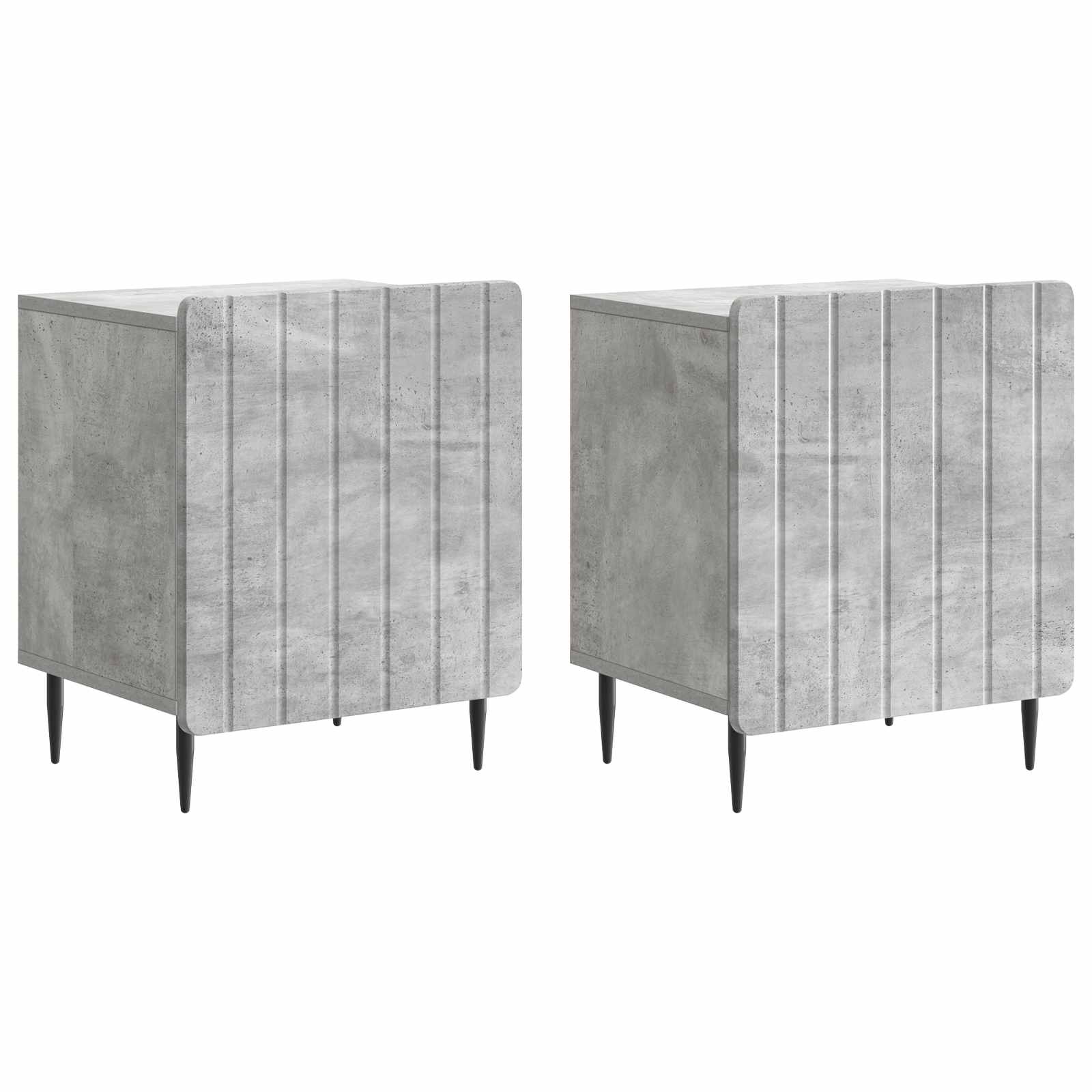 Κομοδίνο 2 pcs Γκρι Σκυροδέματος 43 x 34,5 x 52 εκ - Pakobazaar