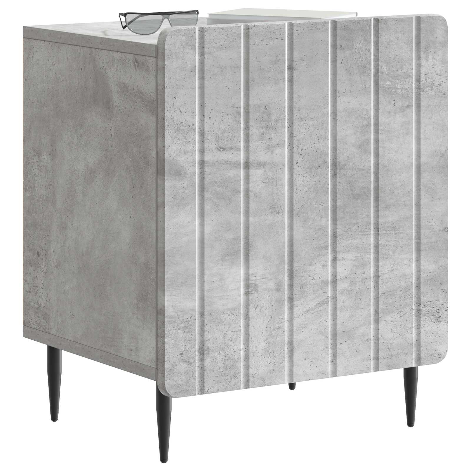 Κομοδίνο 2 pcs Γκρι Σκυροδέματος 43 x 34,5 x 52 εκ - Pakobazaar