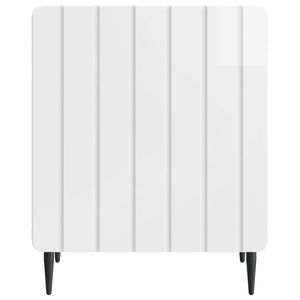 Κομοδίνο 2 pcs Γυαλιστερό Λευκό 43 x 34,5 x 52 εκ - Pakobazaar