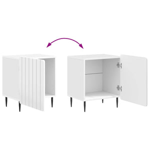 Κομοδίνο 2 pcs Γυαλιστερό Λευκό 43 x 34,5 x 52 εκ - Pakobazaar