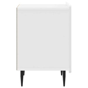 Κομοδίνο 2 pcs Γυαλιστερό Λευκό 43 x 34,5 x 52 εκ - Pakobazaar