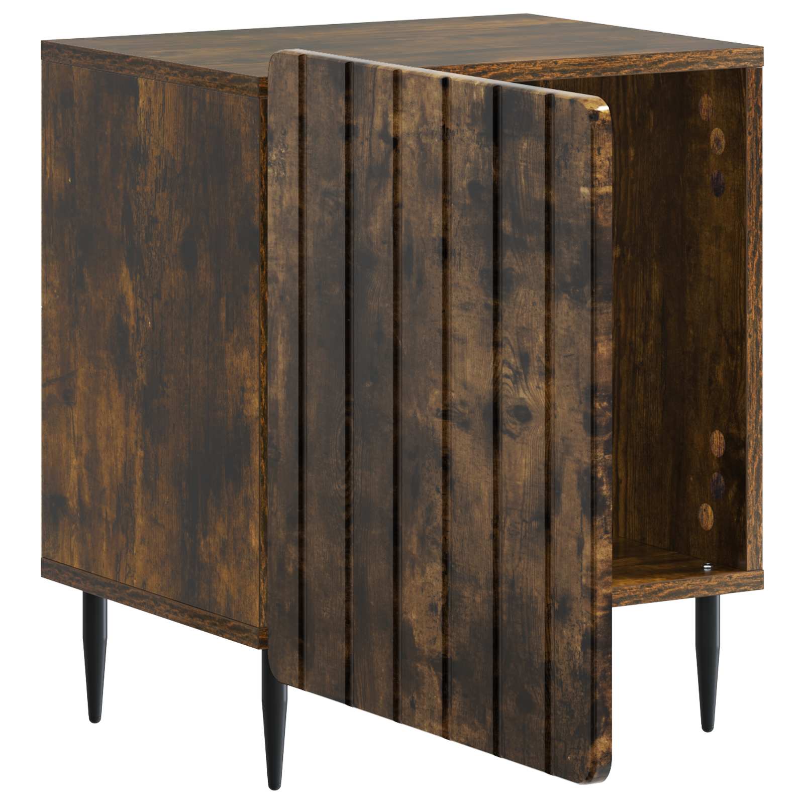 Κομοδίνο 2 pcs Καπνισμένο Ξύλο Δρυός 43 x 34,5 x 52 εκ - Pakobazaar